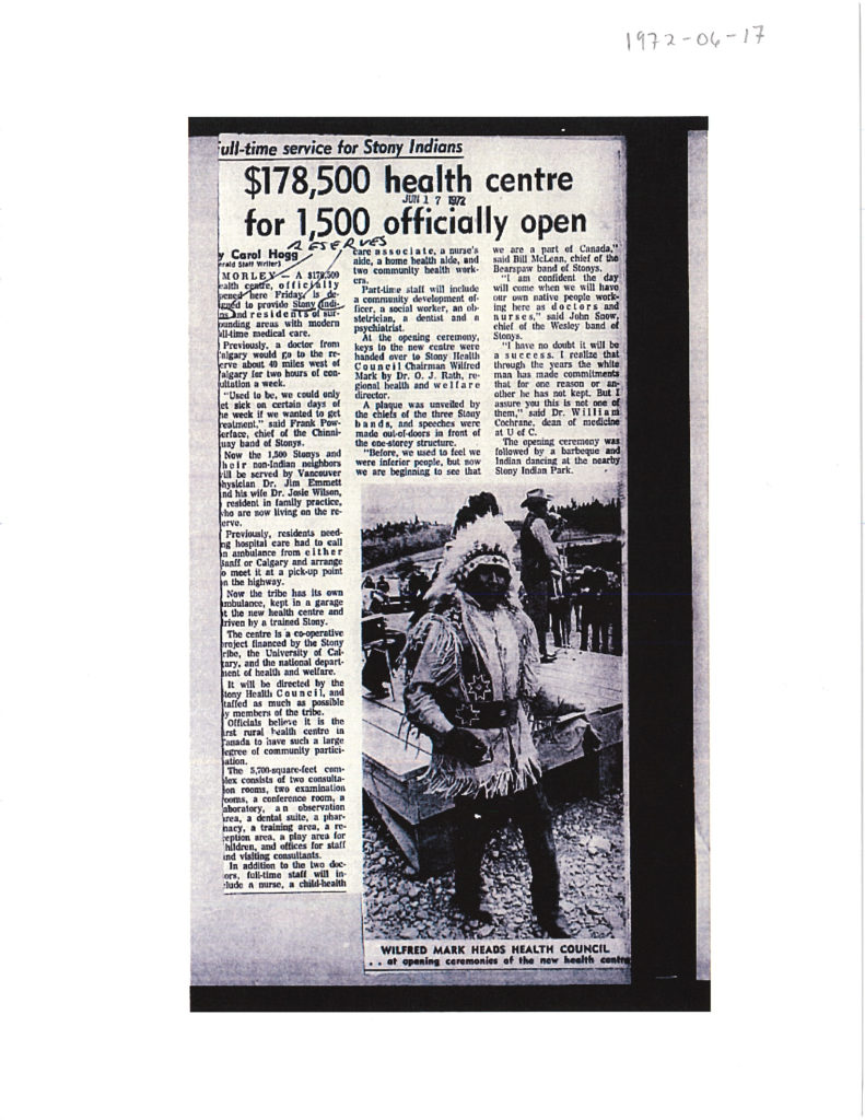 Newspaper Clipping of Morley Health Centre opening