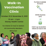 MASS Vaccination Clinic October 2021 at Stoney Health Centre