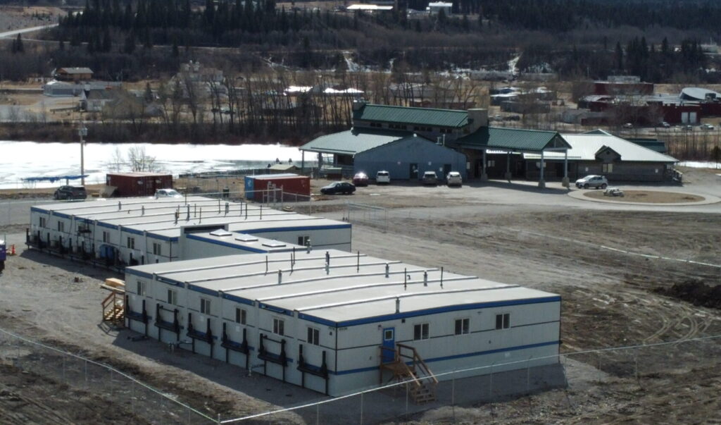 Stoney Nakoda Adult Wellness Centre - aerial photo looking south