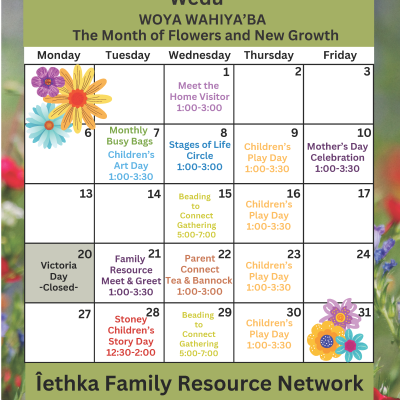 Iethka Family Resource Network, May Calendar